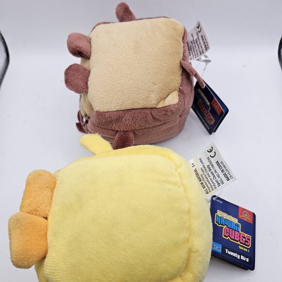 Tasmanian Devil Tweety Bird PLUSH KAWAII CUBE Stuffed 5" Lot Of 2 - Picture 7 of 7